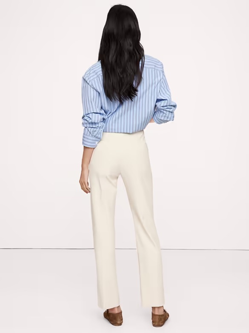 Banana Republic Cream Dress Pants - Slim straight Leg - Picture 2 of 8
